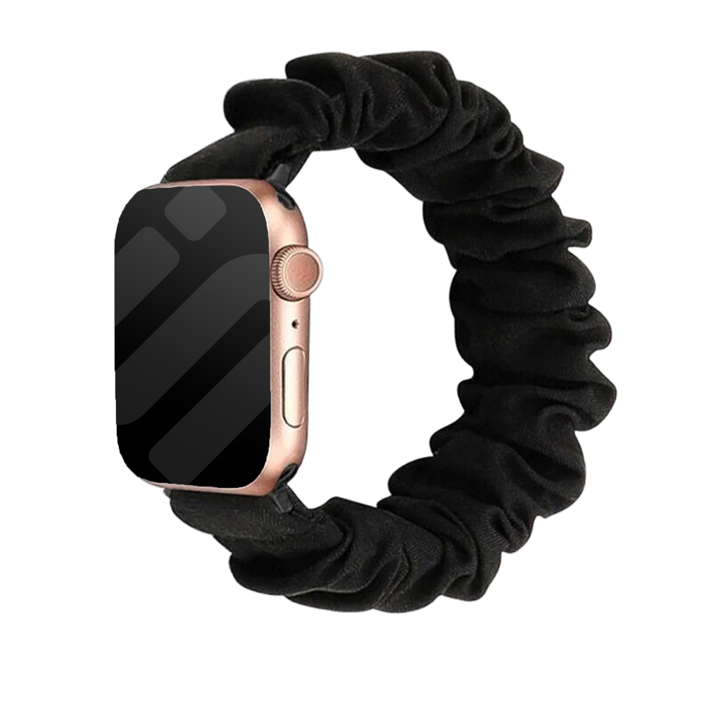 Černý elastický řemínek Apple Watch bez přezky