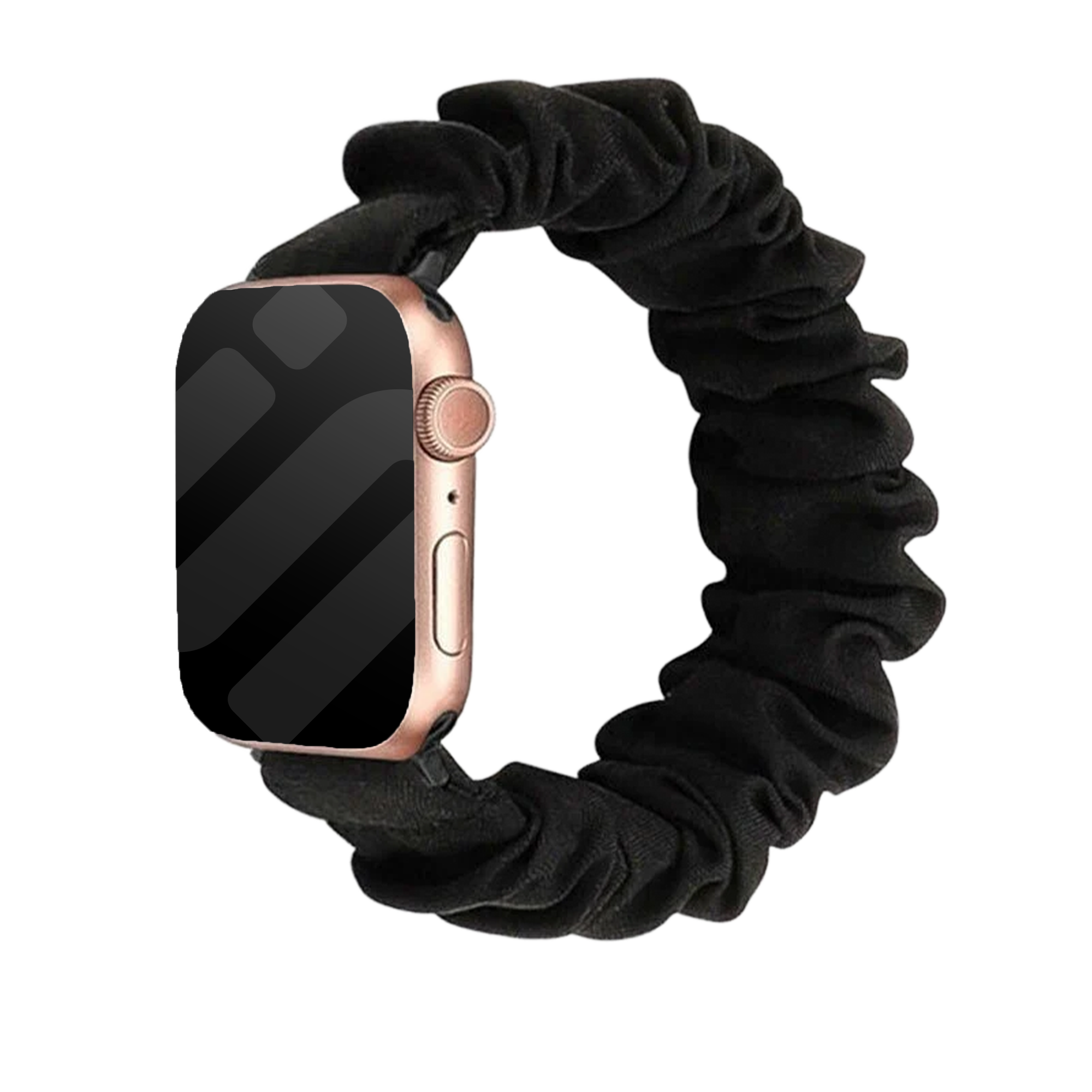 Černý elastický řemínek Apple Watch bez přezky