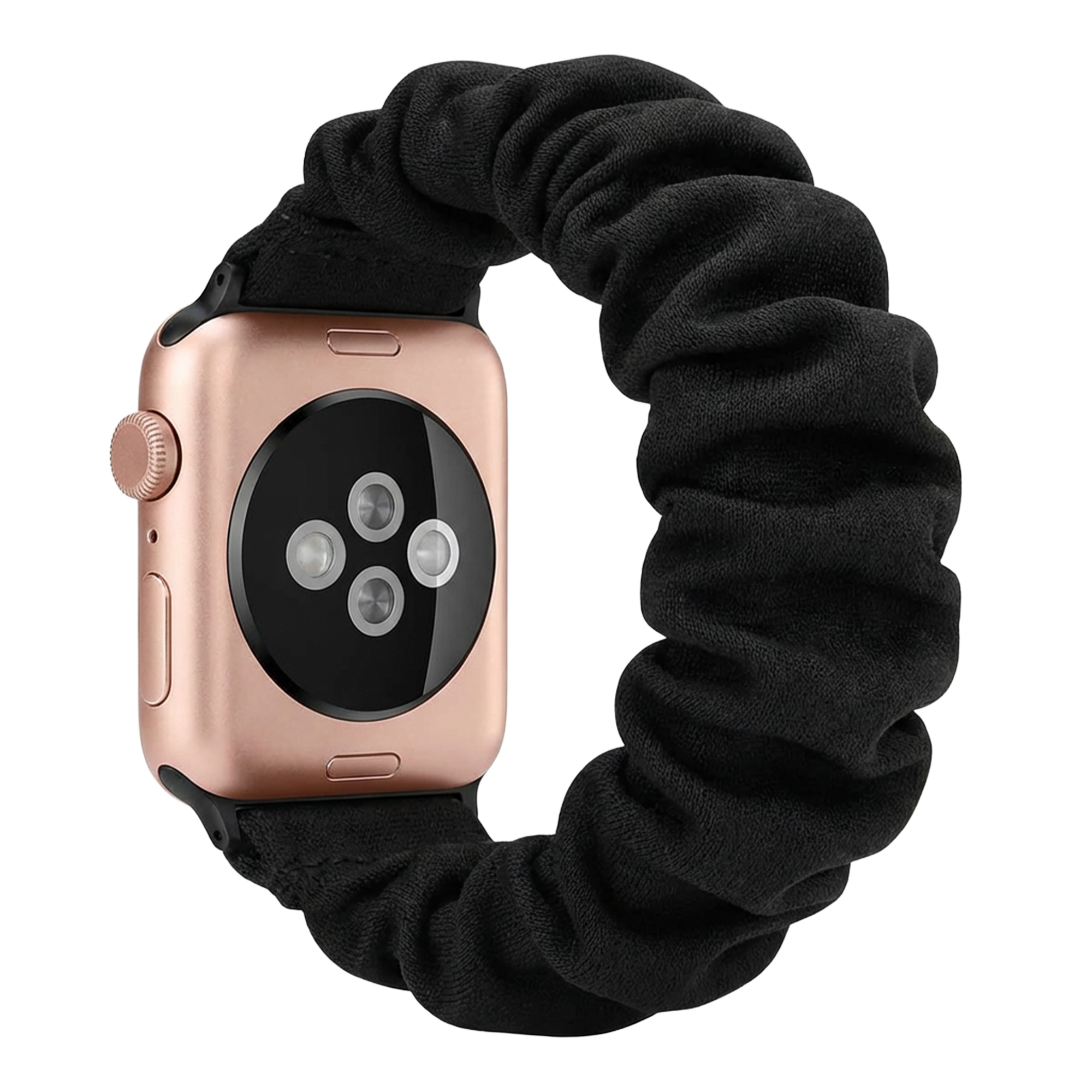 Černý elastický řemínek Apple Watch bez přezky