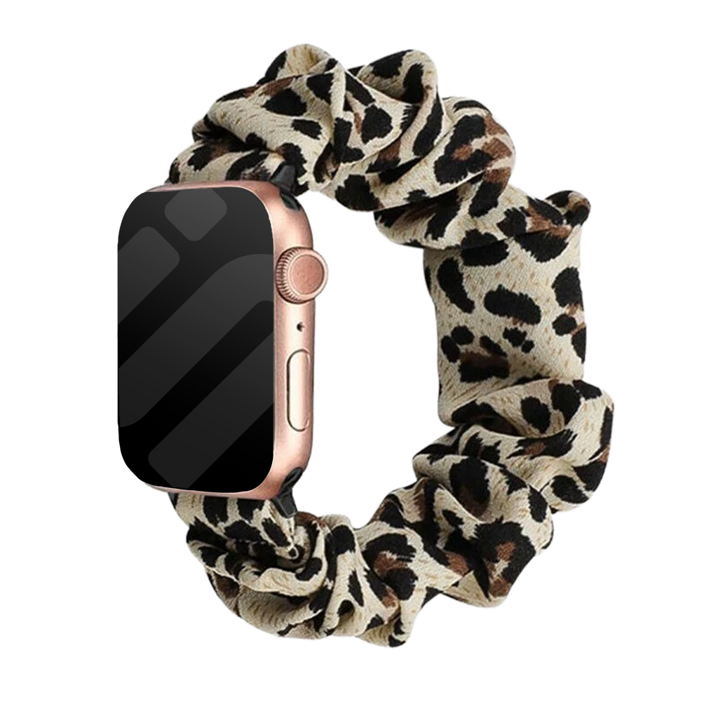 Luxusní gumička na Apple Watch s leopardím vzorem