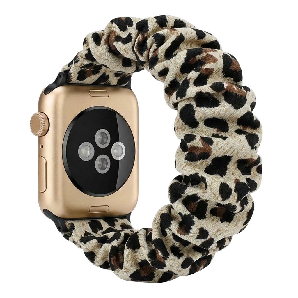 Luxusní gumička na Apple Watch s leopardím vzorem