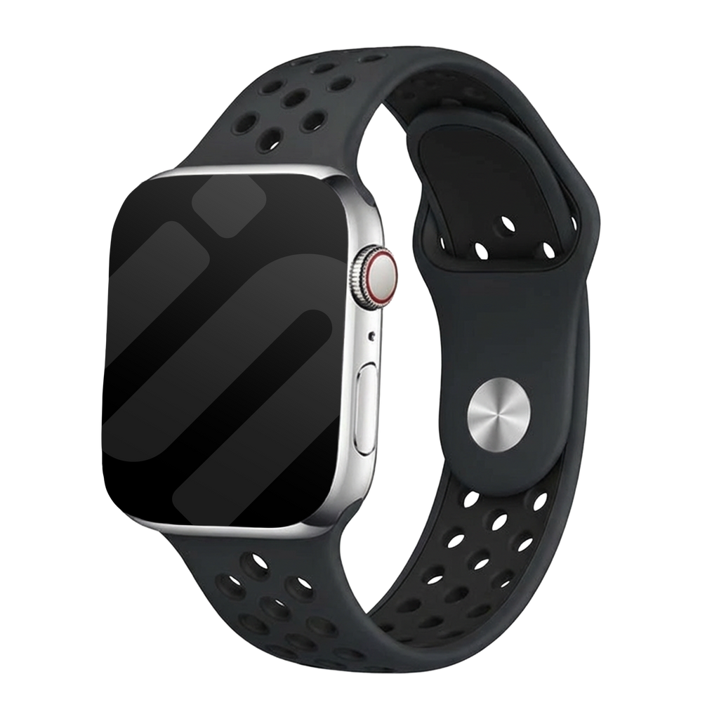 Řemínek Apple Watch pro aktivní životní styl v černé a tmavě šedé barvě