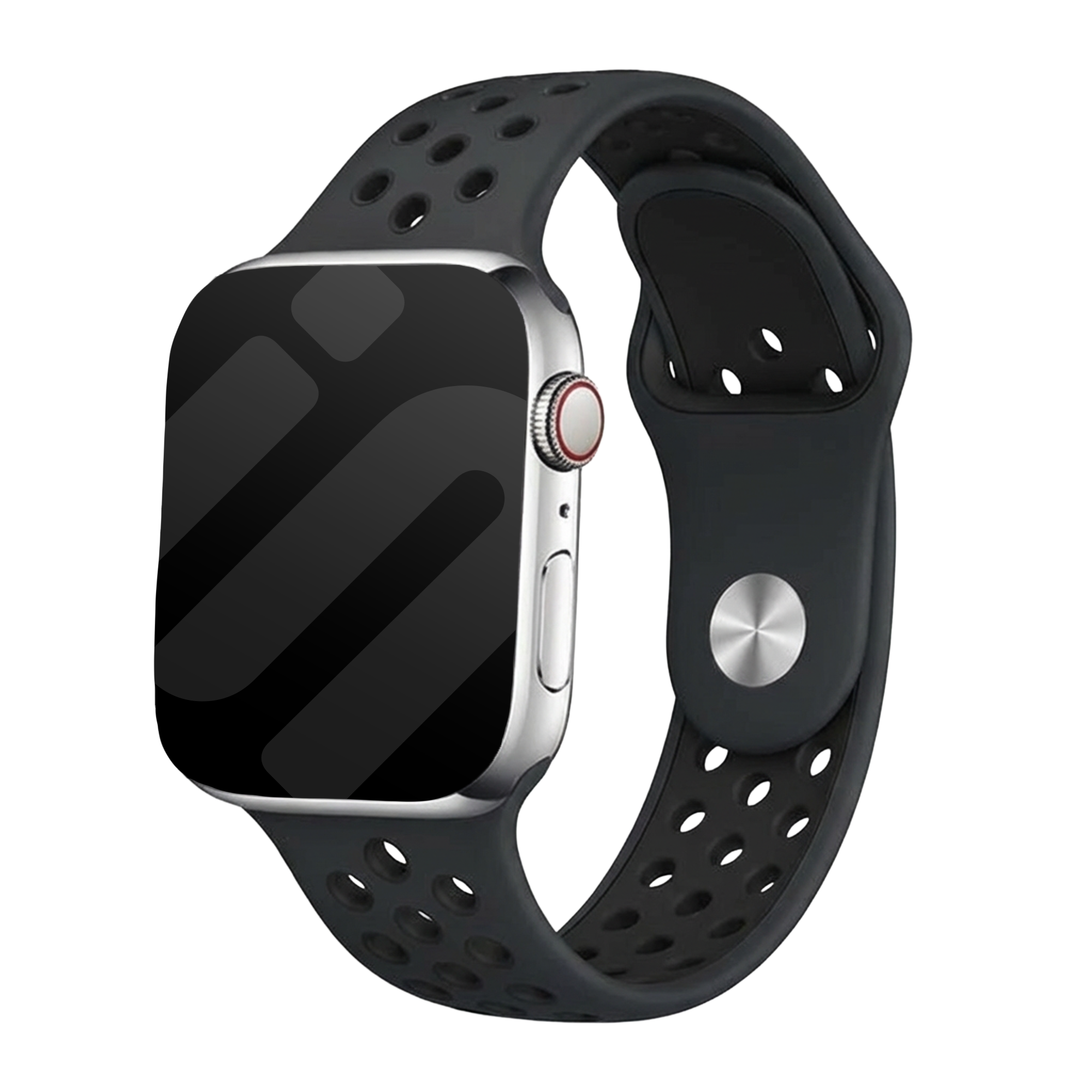 Řemínek Apple Watch pro aktivní životní styl v černé a tmavě šedé barvě