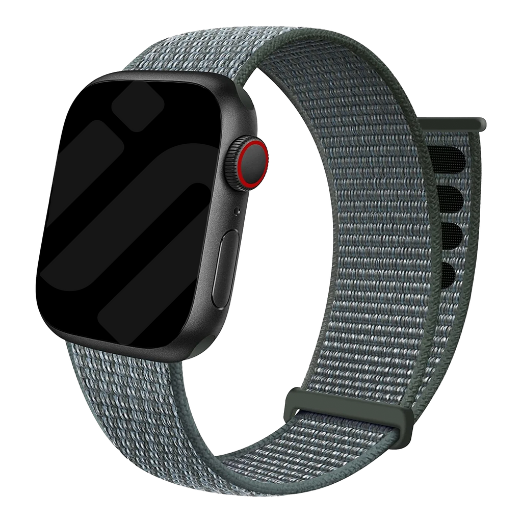 Curea Apple Watch din nailon, buclă, ediția culoare gri-verde