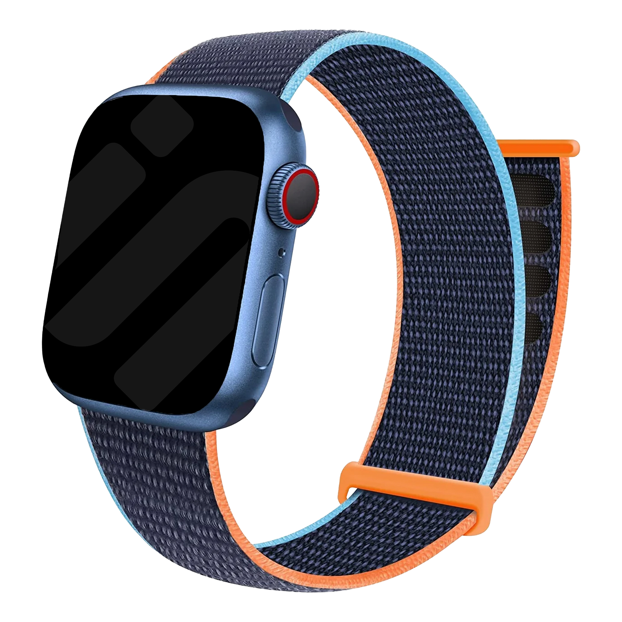 Classic Apple Watch Nylon Strap Loop In Dark Blue Shade