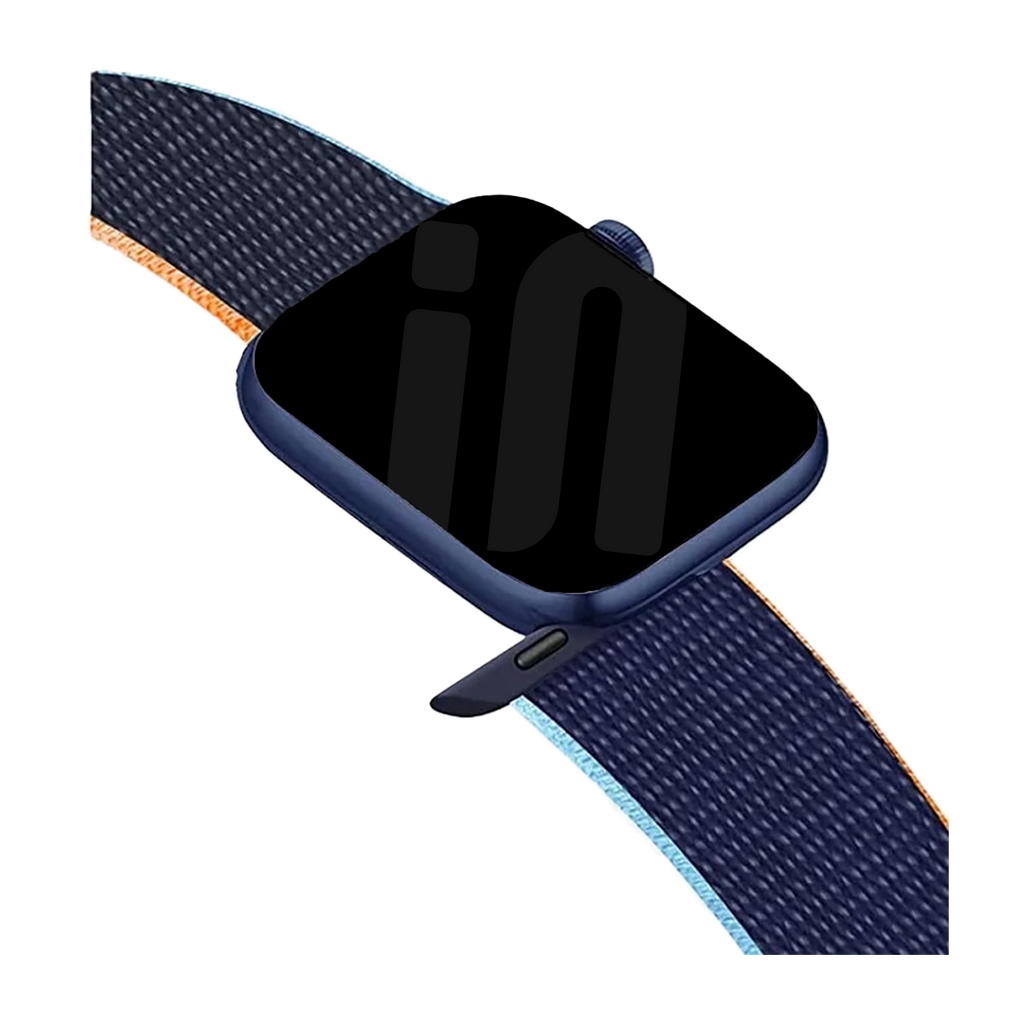 Classic Apple Watch Nylon Strap Loop In Dark Blue Shade
