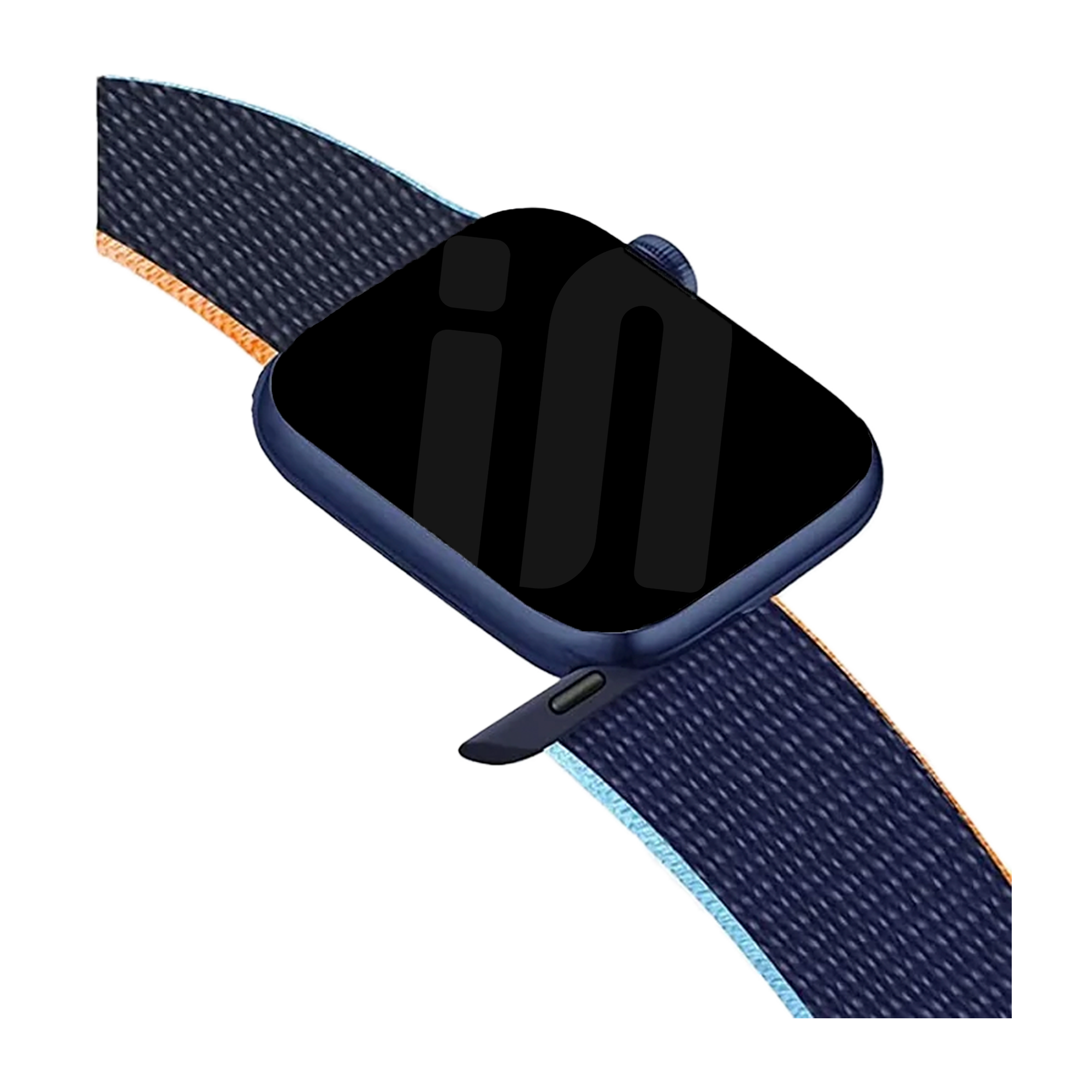 Classic Apple Watch Nylon Strap Loop In Dark Blue Shade