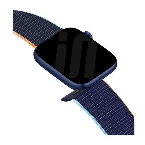 Classic Apple Watch Nylon Strap Loop In Dark Blue Shade