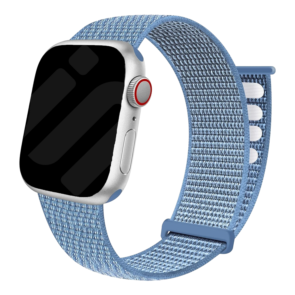 Cinturino di ricambio per Apple Watch con loop in nylon di colore blu