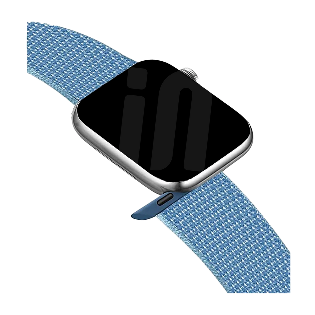 Cinturino di ricambio per Apple Watch con loop in nylon di colore blu