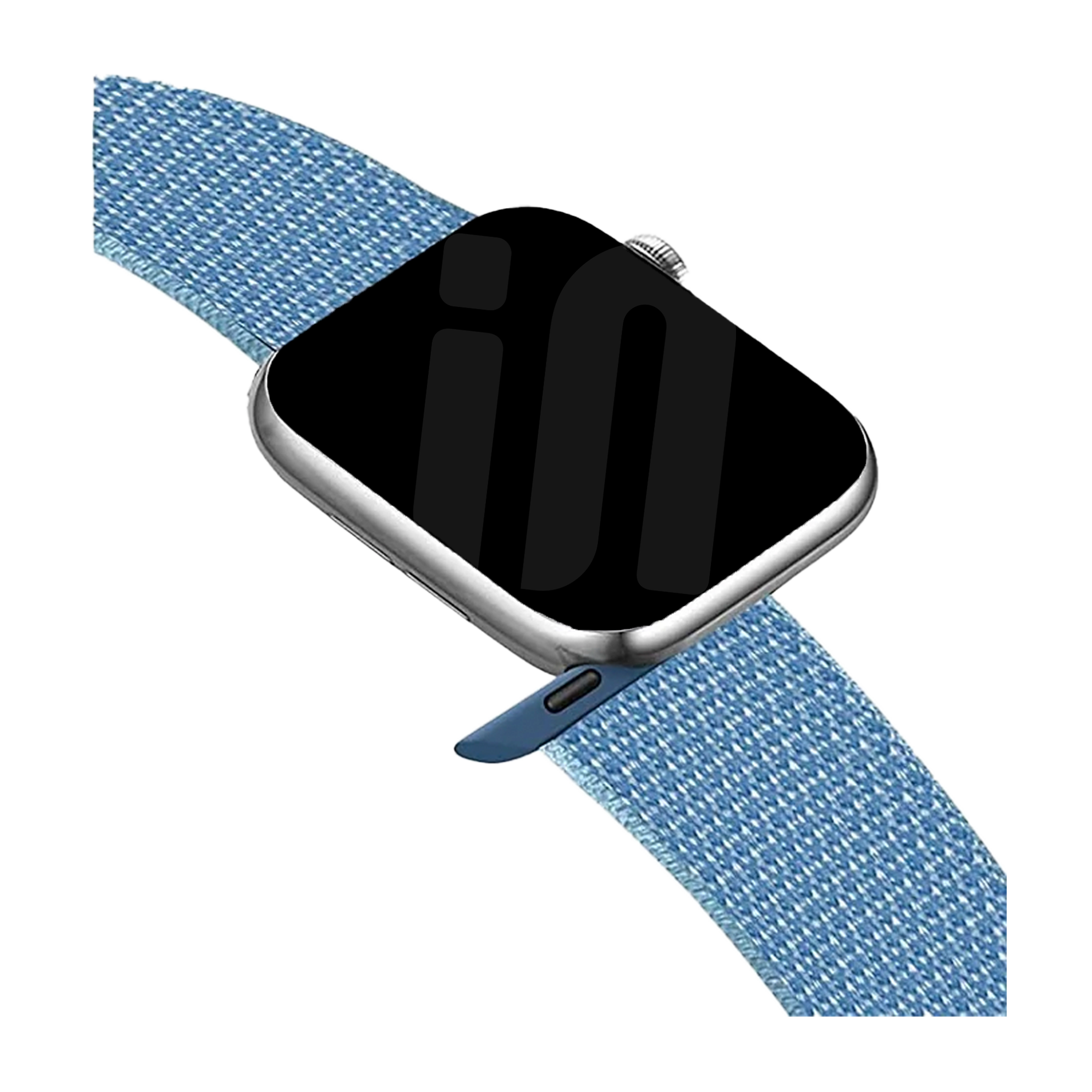 Cinturino di ricambio per Apple Watch con loop in nylon di colore blu