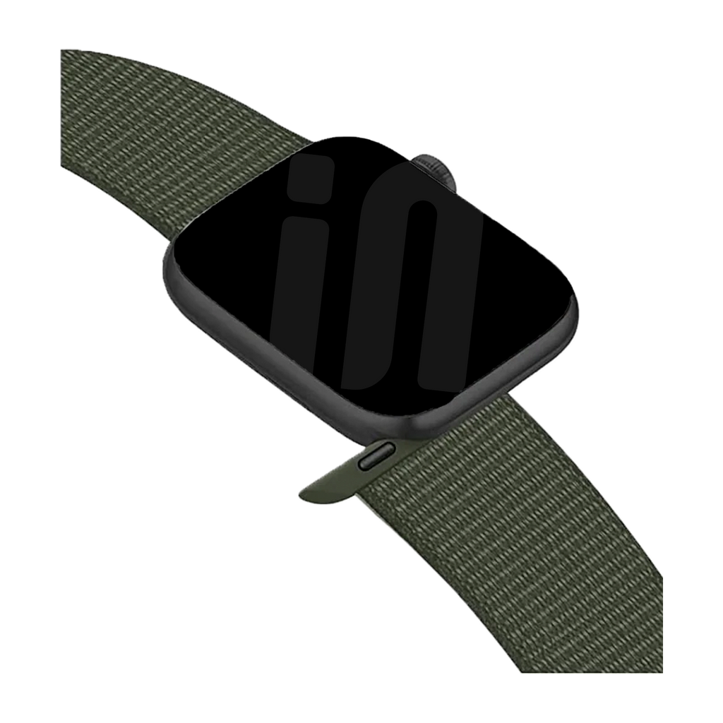 Řemínek Apple Watch Loop z měkkého nylonu v barvě armádní zelené