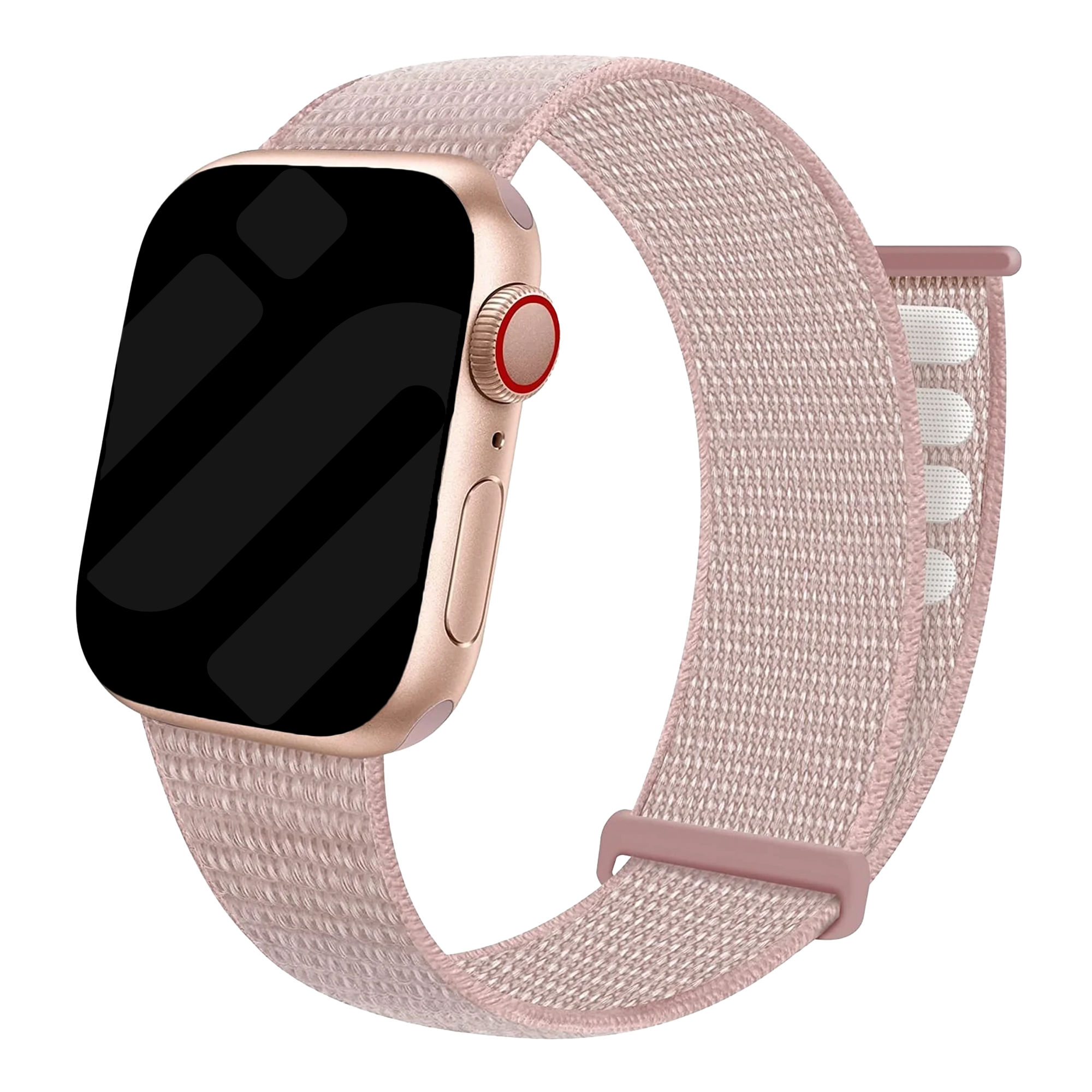 Apple Watch lys rosa nylonrem med fargefinish