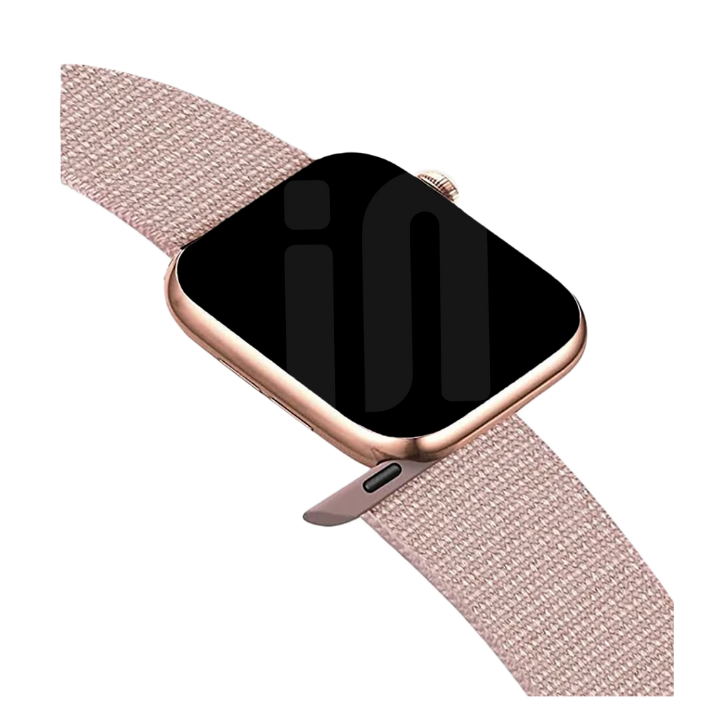 Apple Watch lys rosa nylonrem med fargefinish