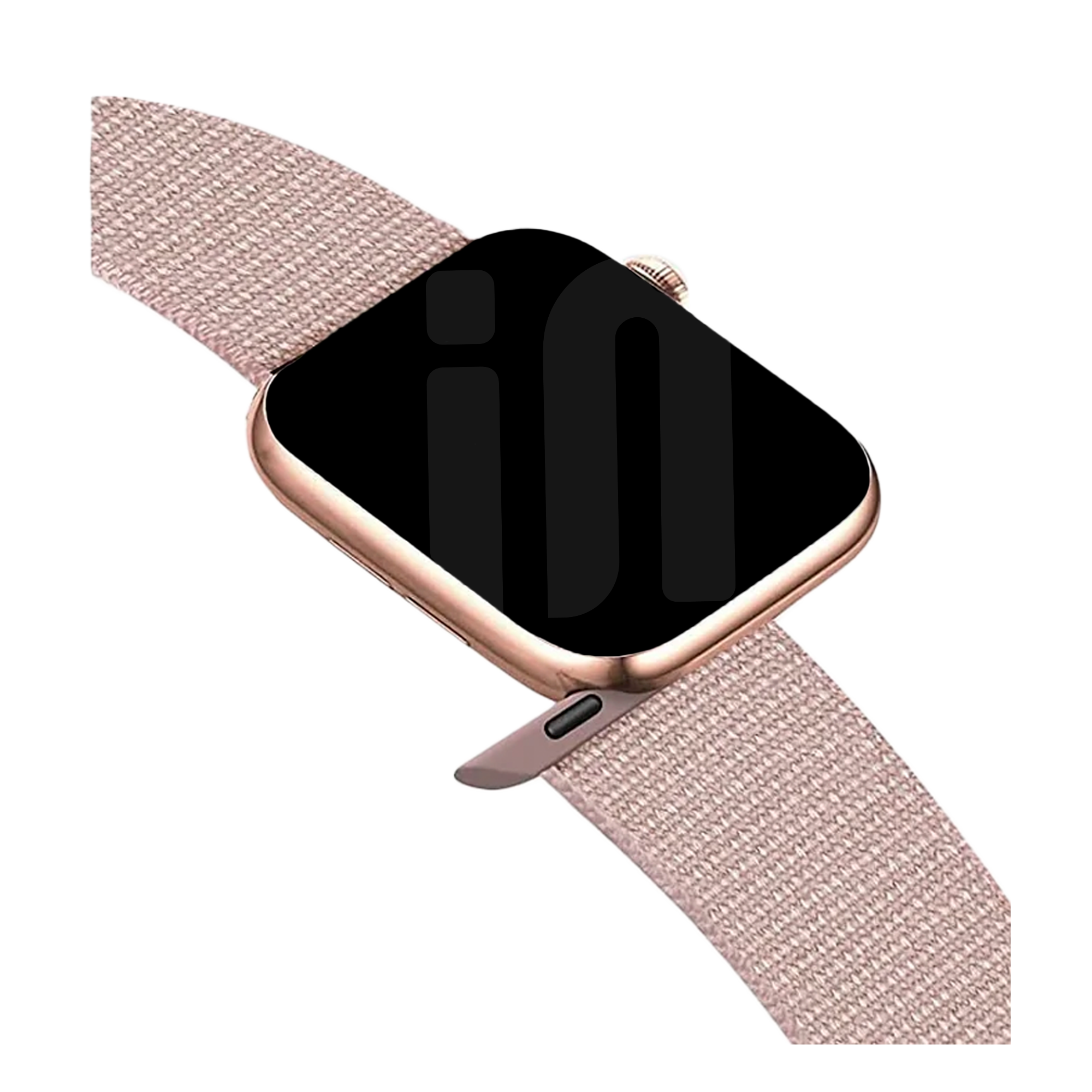 Apple Watch lys rosa nylonrem med fargefinish