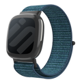Blaues Nylon-Uhrenarmband für Fitbit Versa 4 Smartwatch