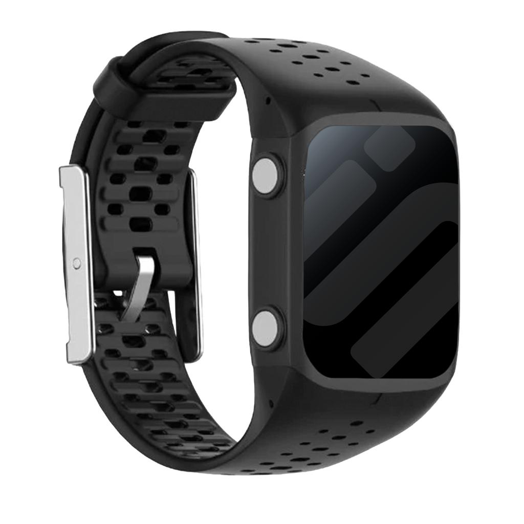 Polar M400 M430 Black Silicone Band For Polar Watches