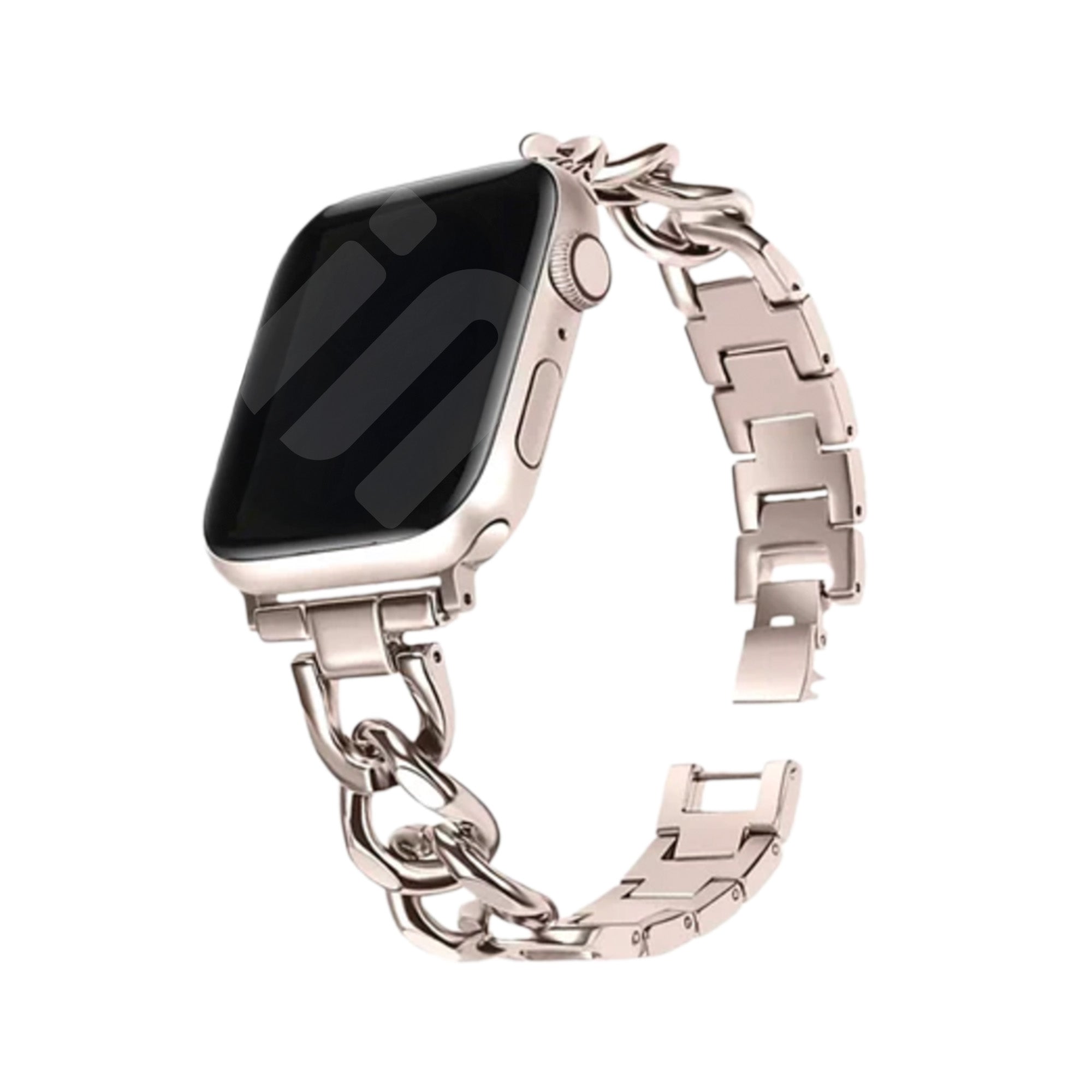 Prémiový doplněk Apple Watch s ocelovým řetízkovým páskem Starlight