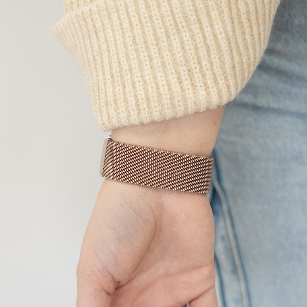 Samsung Galaxy Watch 7 40mm Roségold Milanese Armband Ein-Knopf-Verschluss