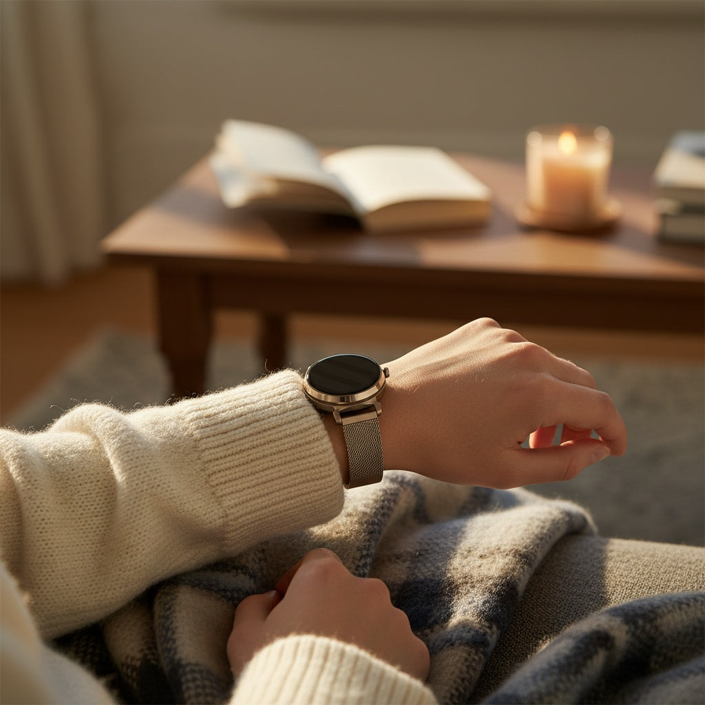 Champagne Gold Milanese Strap For Garmin Lily 2 Smartwatch