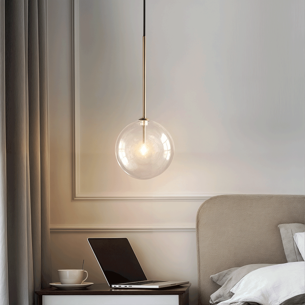 Suspensions en globe de verre pour cuisines et chambres modernes