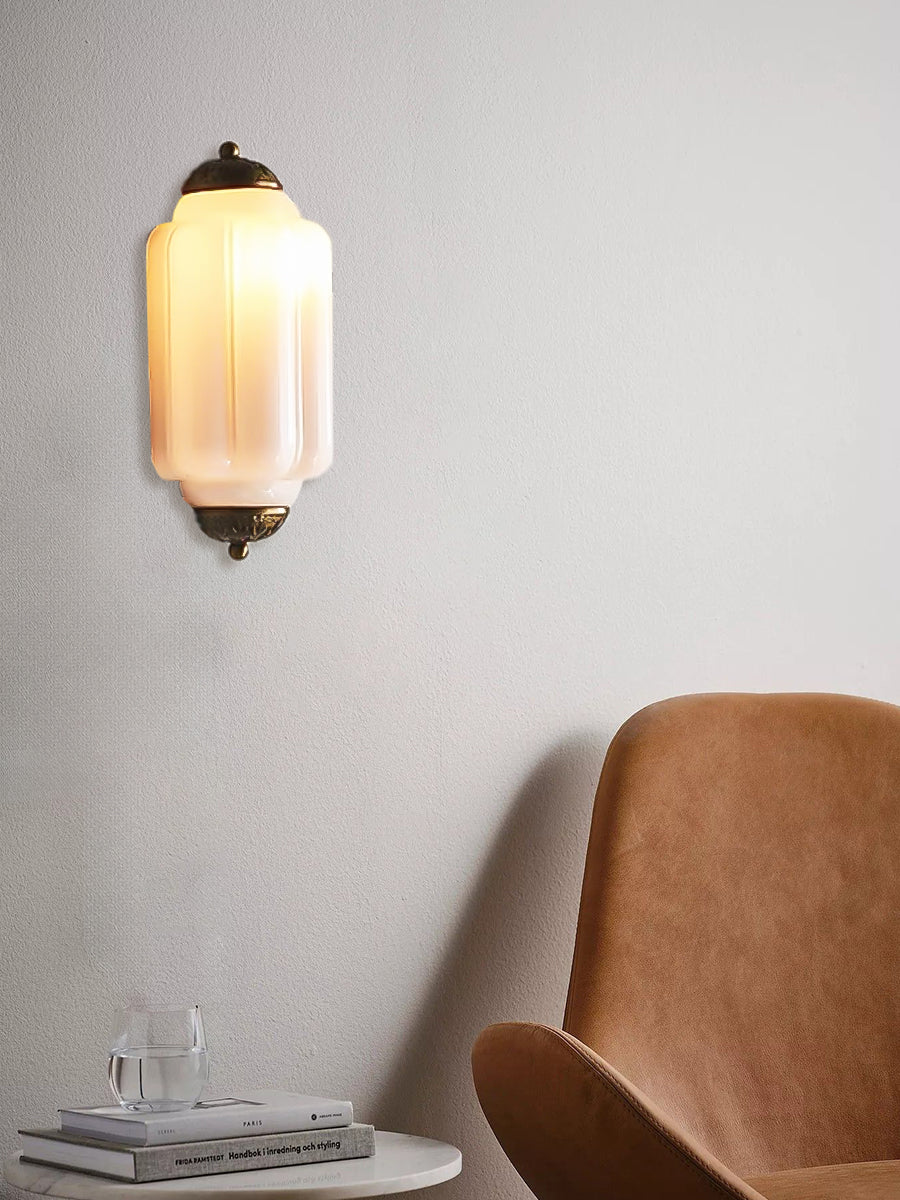 Ribbed Glass Capsule Wall Light | Ormexis