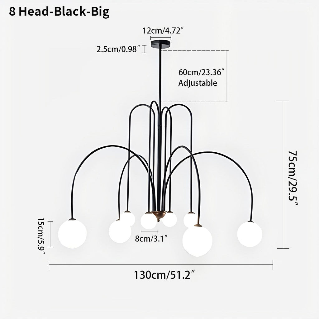 Avi Glass Chandelier With Double Layer Design Contemporary Ceiling Light