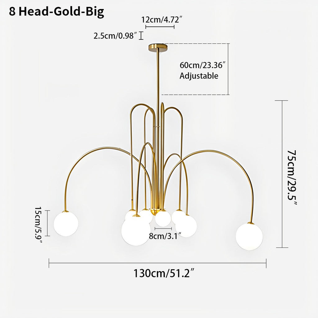 Avi Glass Chandelier With Double Layer Design Contemporary Ceiling Light