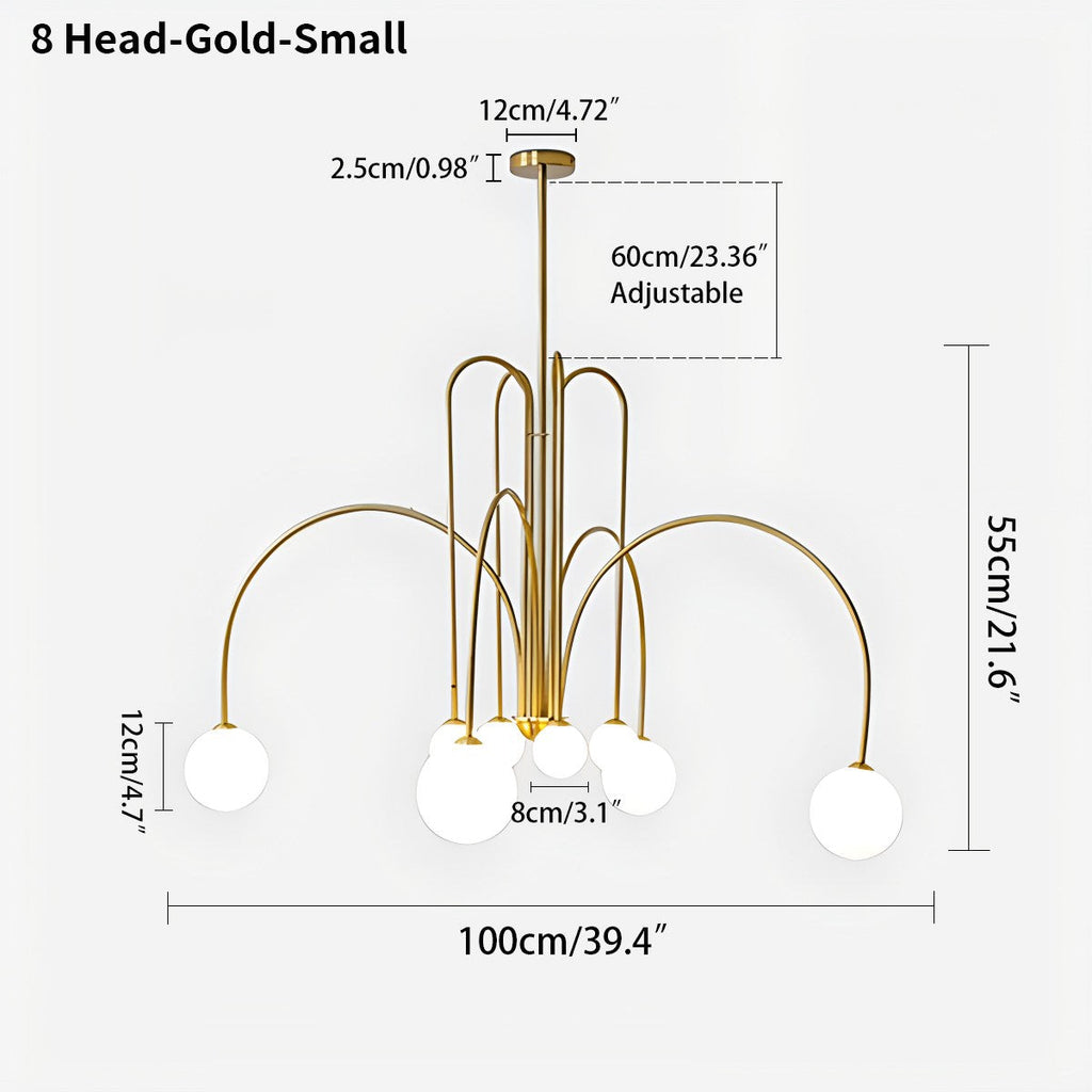 Avi Glass Chandelier With Double Layer Design Contemporary Ceiling Light