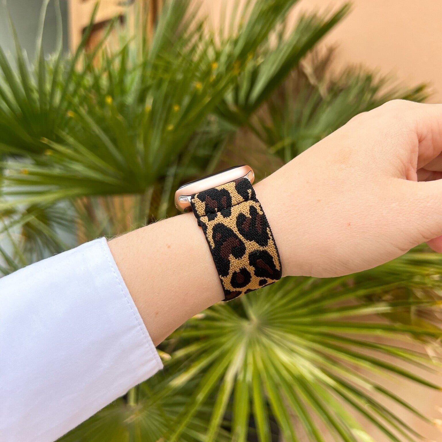 Apple Watch Leopard Print Elastic Band For Everyday Use