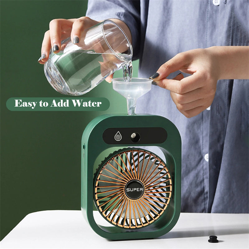 Ventilatore nebulizzatore portatile AquaFlow per raffreddamento personale
