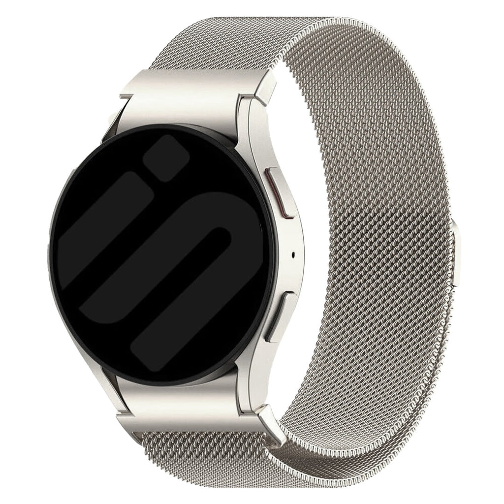 Cinturino Milanese Champagne per Samsung Galaxy Watch 6 40mm con Chiusura a Pulsante Singolo