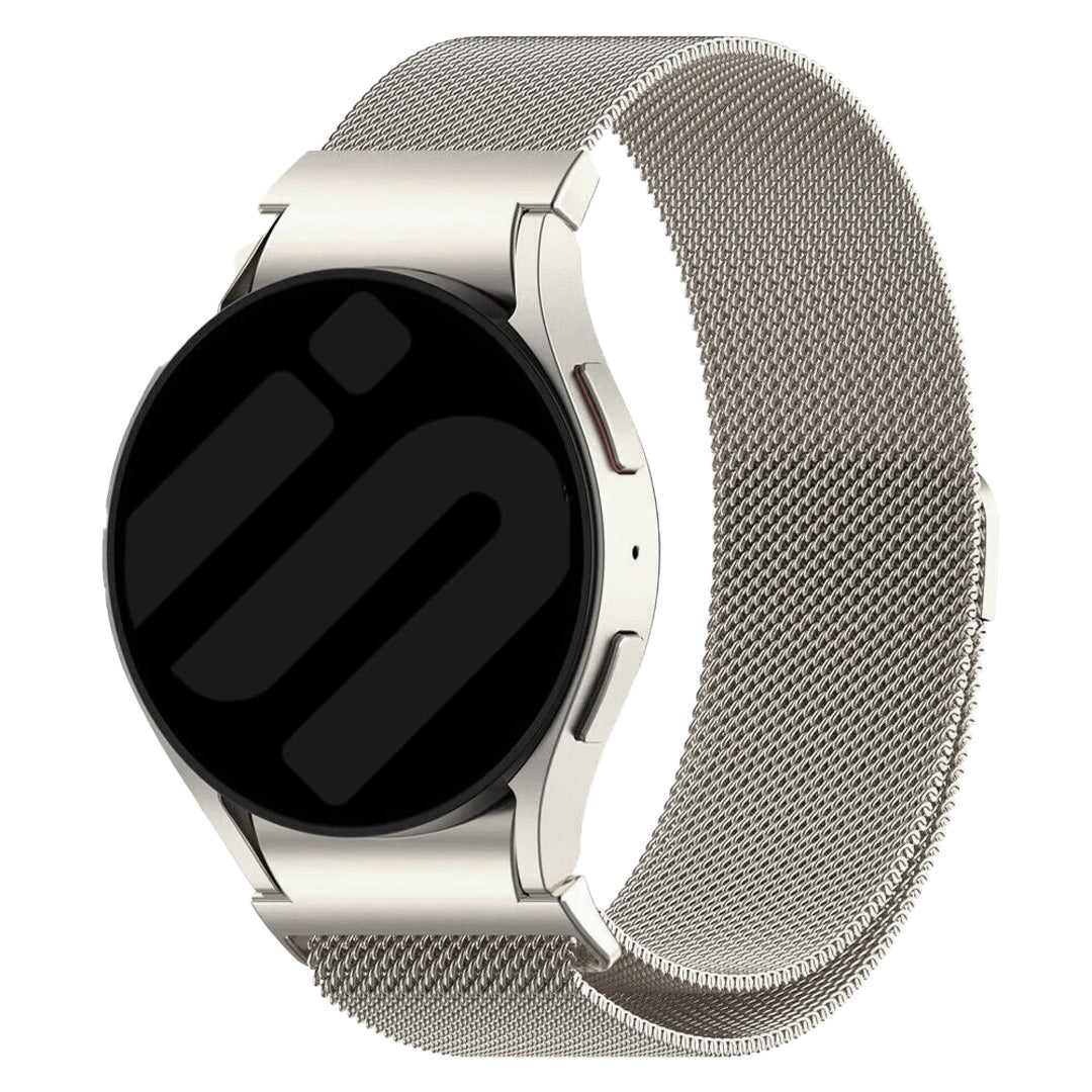 Cinturino Milanese Champagne per Samsung Galaxy Watch 6 40mm con Chiusura a Pulsante Singolo