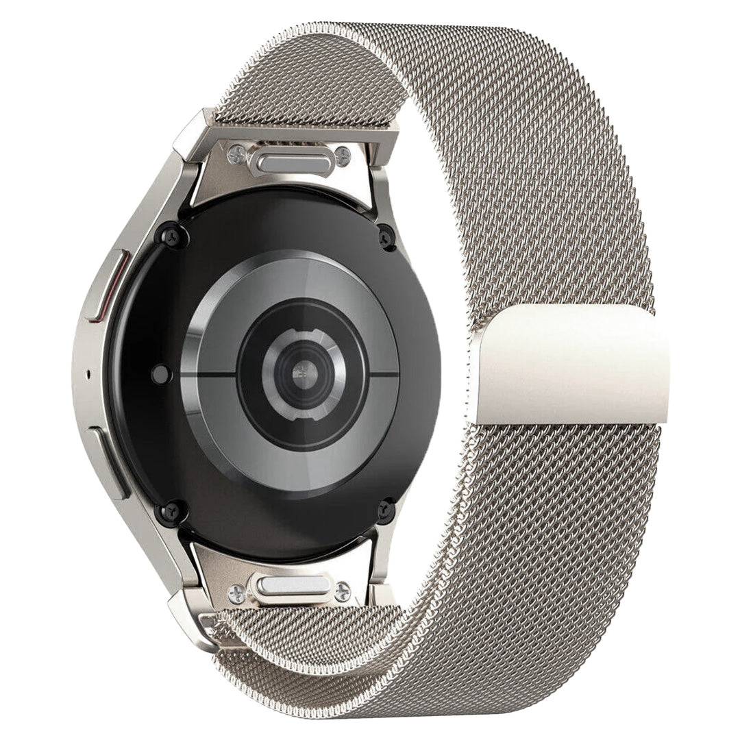 Cinturino Milanese Champagne per Samsung Galaxy Watch 6 40mm con Chiusura a Pulsante Singolo