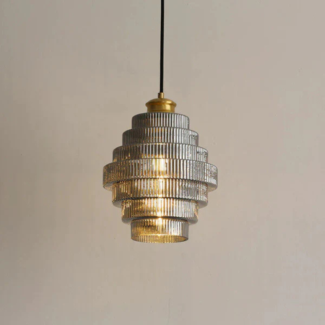 Sculptural Tiered Glass Pendant Light | Ormexis