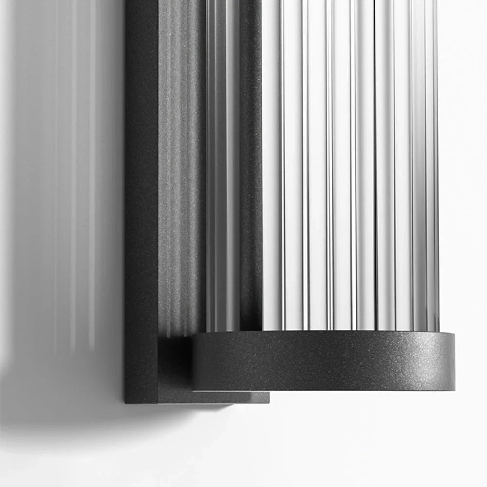 Ribbed Cylinder Outdoor Wall Light | Ormexis
