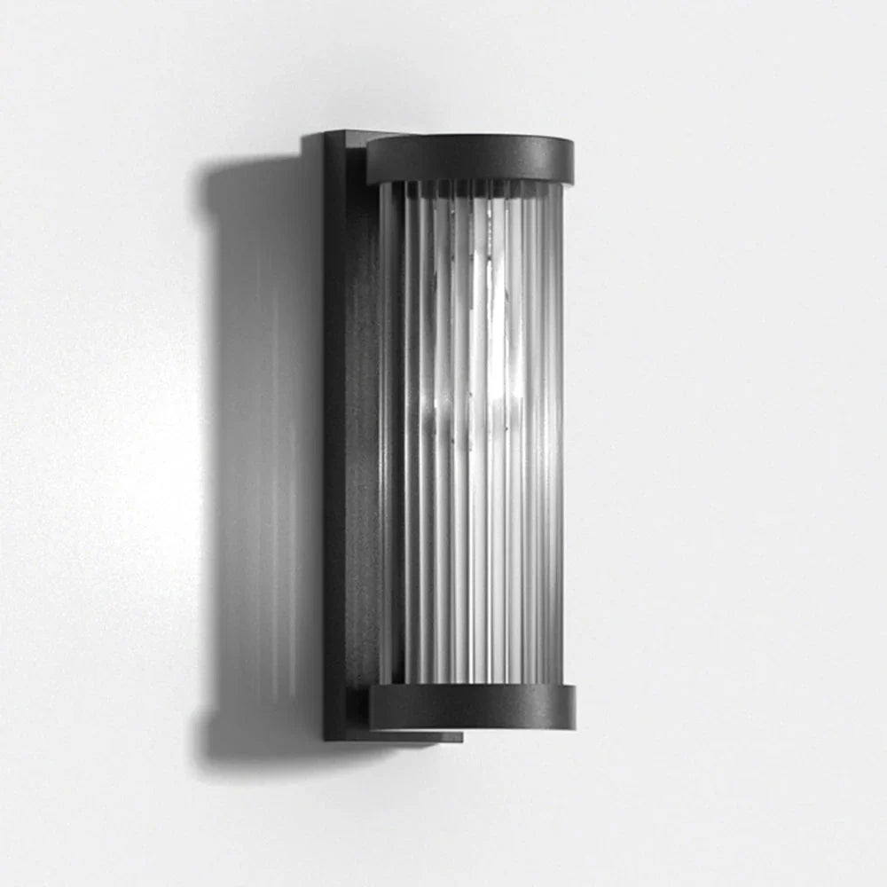 Ribbed Cylinder Outdoor Wall Light | Ormexis
