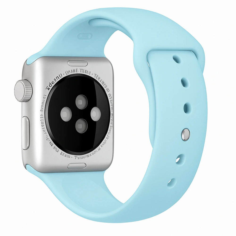 アップルウォッチ ベビーブルー シリコンストラップ 耐久性 軽量