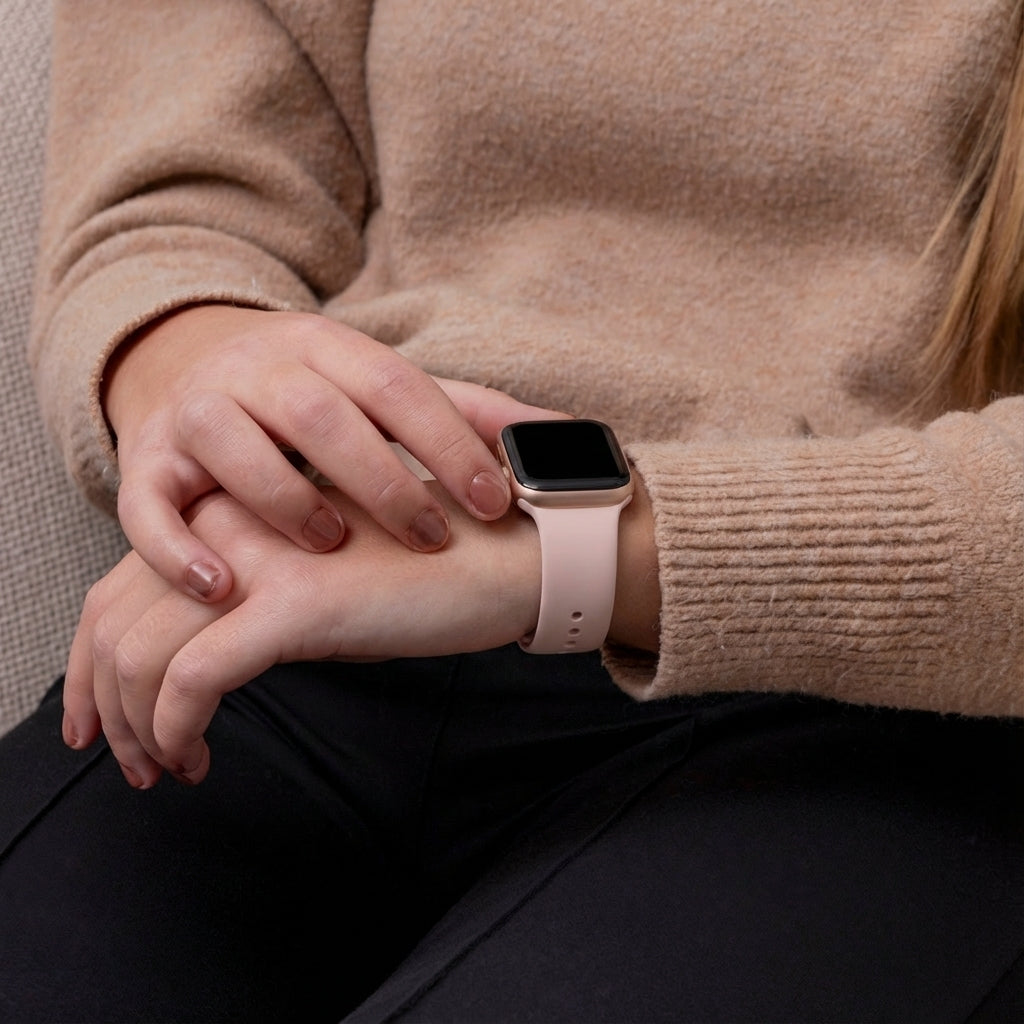 Apple Watch Gentle Pink Silicone Band For Accessories