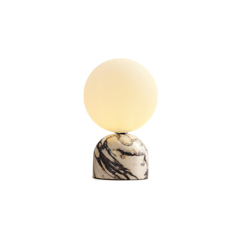 Carrara-marmeren globe-tafellamp | Ormexis