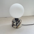 Carrara-marmeren globe-tafellamp | Ormexis