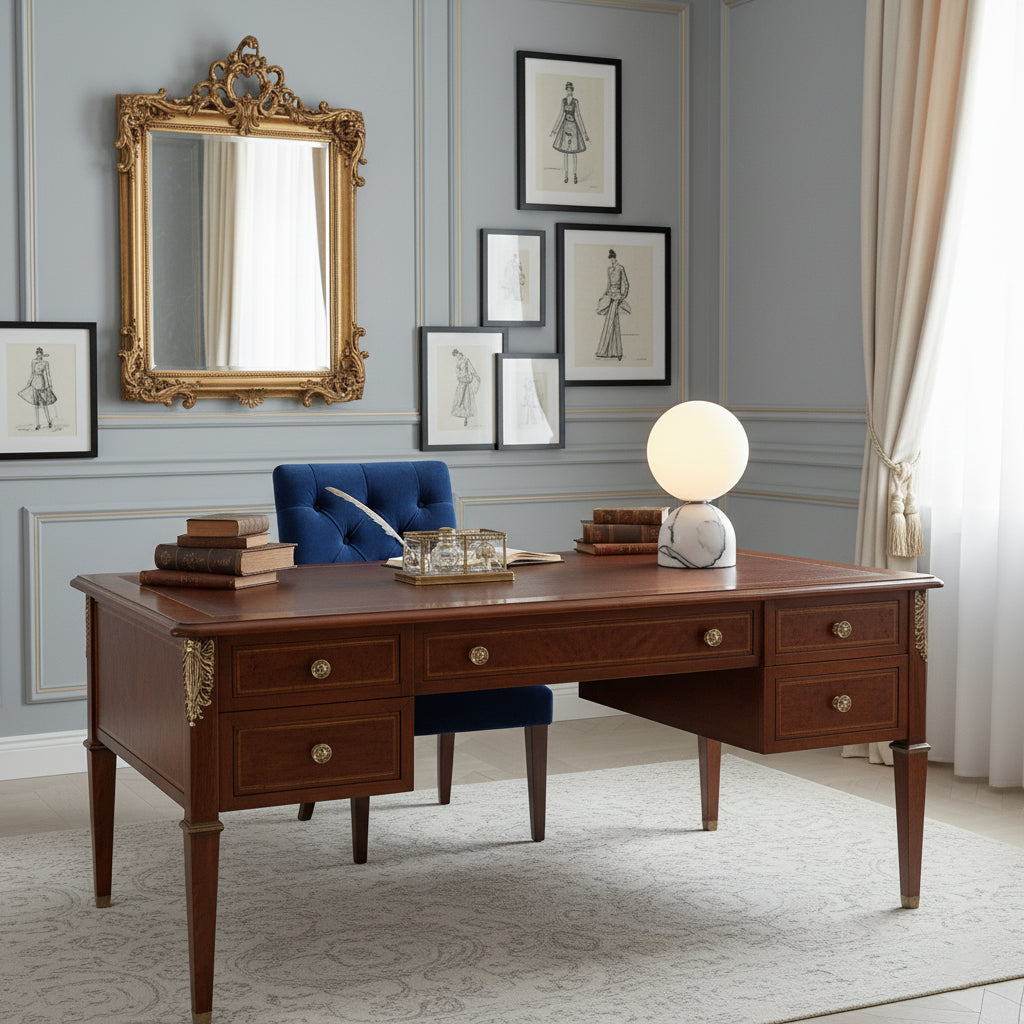 Carrara-marmeren globe-tafellamp | Ormexis
