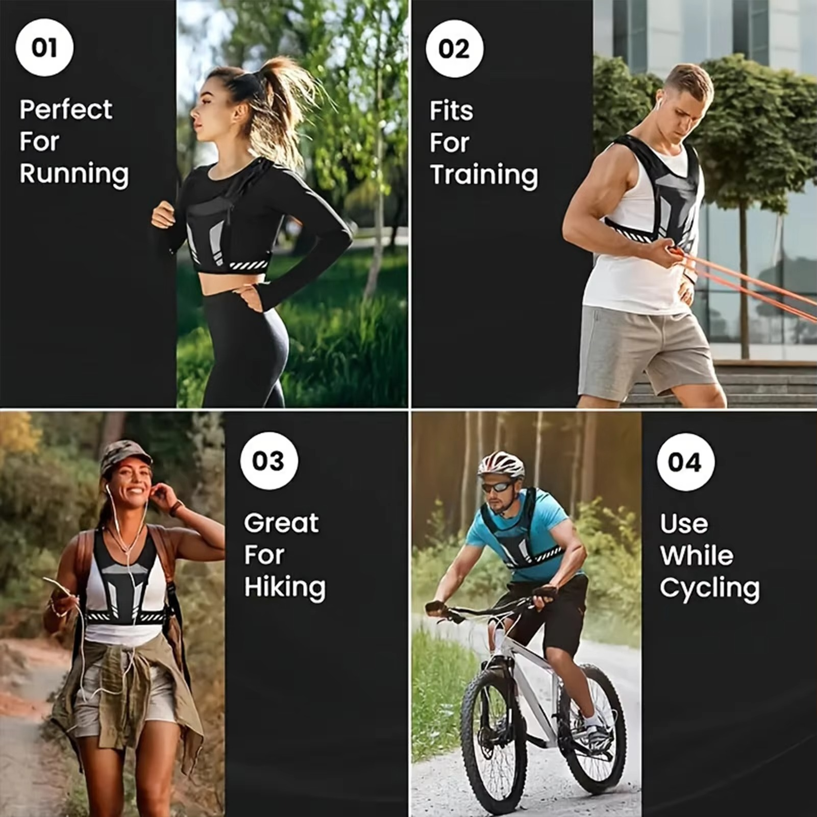 Active Gear letvægts løbevest med væskebærer og lomme til telefon