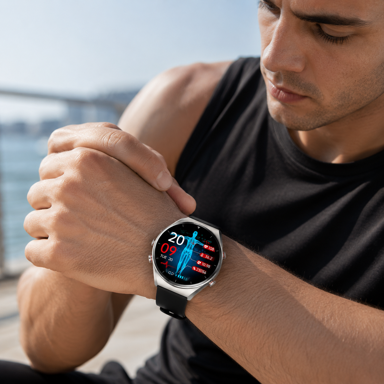 Ceas inteligent Active Life All Day cu tracker de activitate și senzor de puls