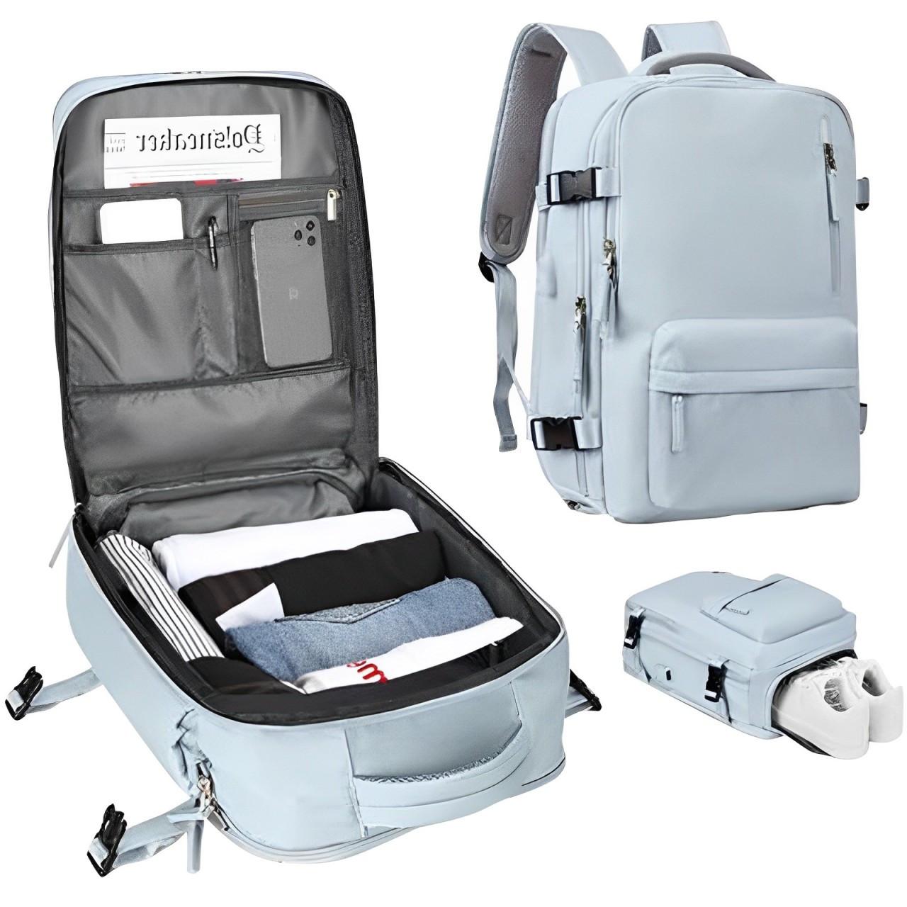 Mochila impermeável leve Active Traveler com porta USB para conforto durante todo o dia