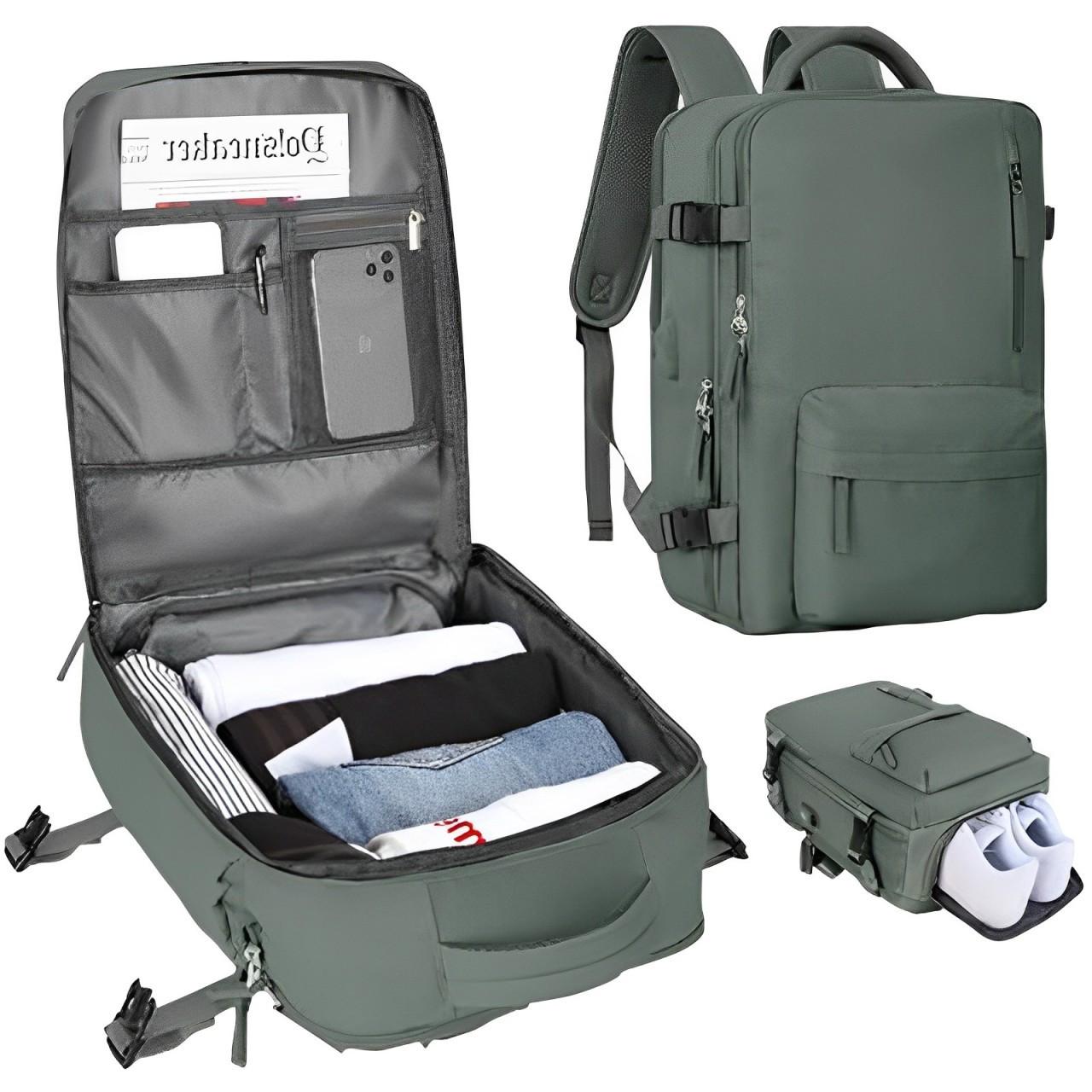 Mochila impermeável leve Active Traveler com porta USB para conforto durante todo o dia