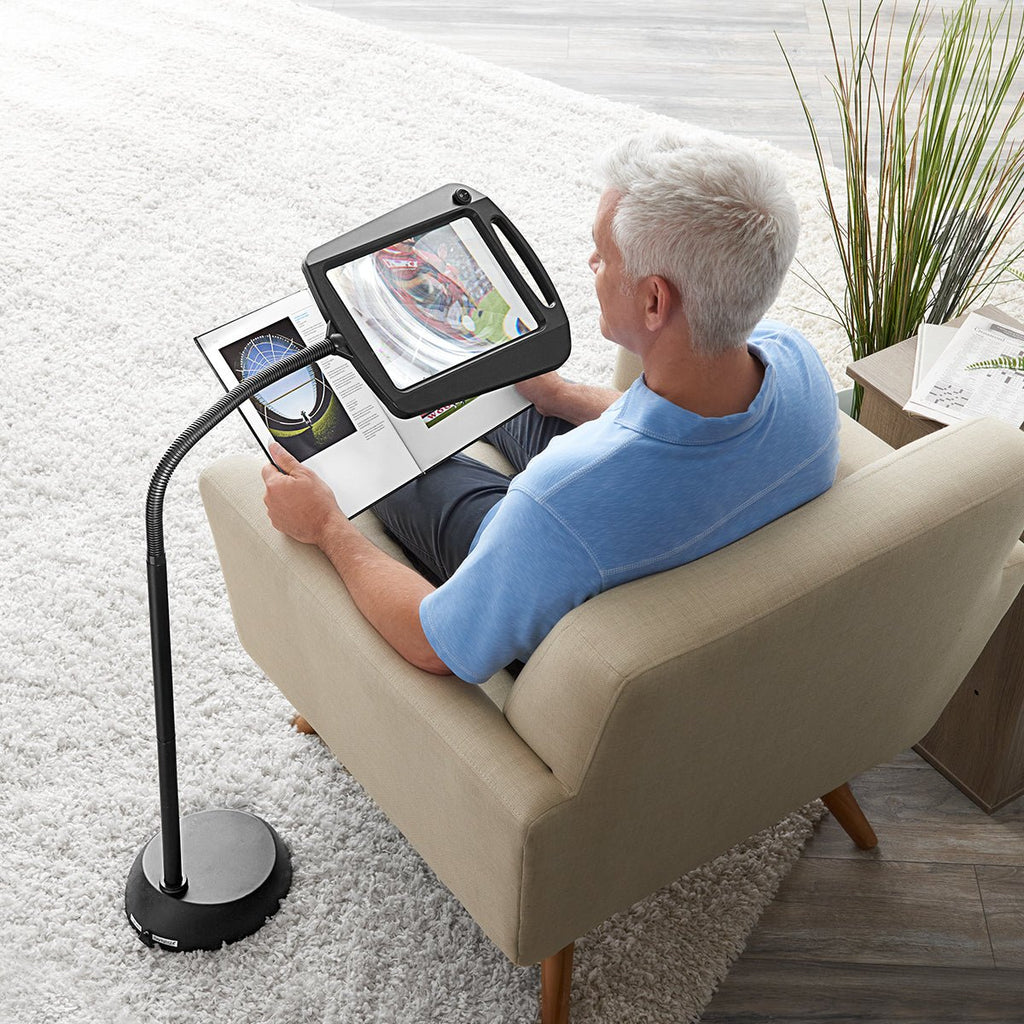 Lampă cu lupă CraftLume 3x cu LED luminos pentru meșteri