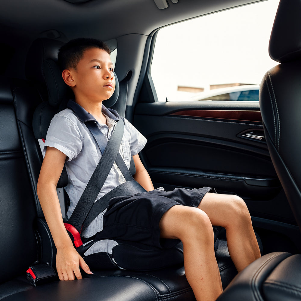 Adjustable Kids Booster Seat With Ergonomic Support For Ages 3 To 12