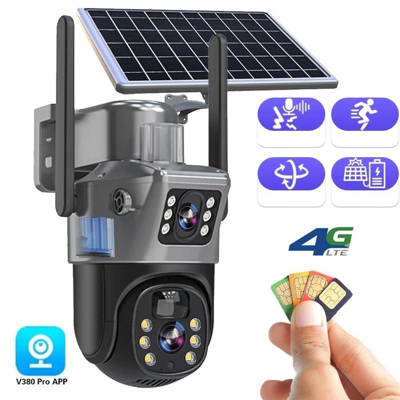 Advanced Solar Security Camera With 4K Wireless, 360 Degree Coverage, Outdoor Protection