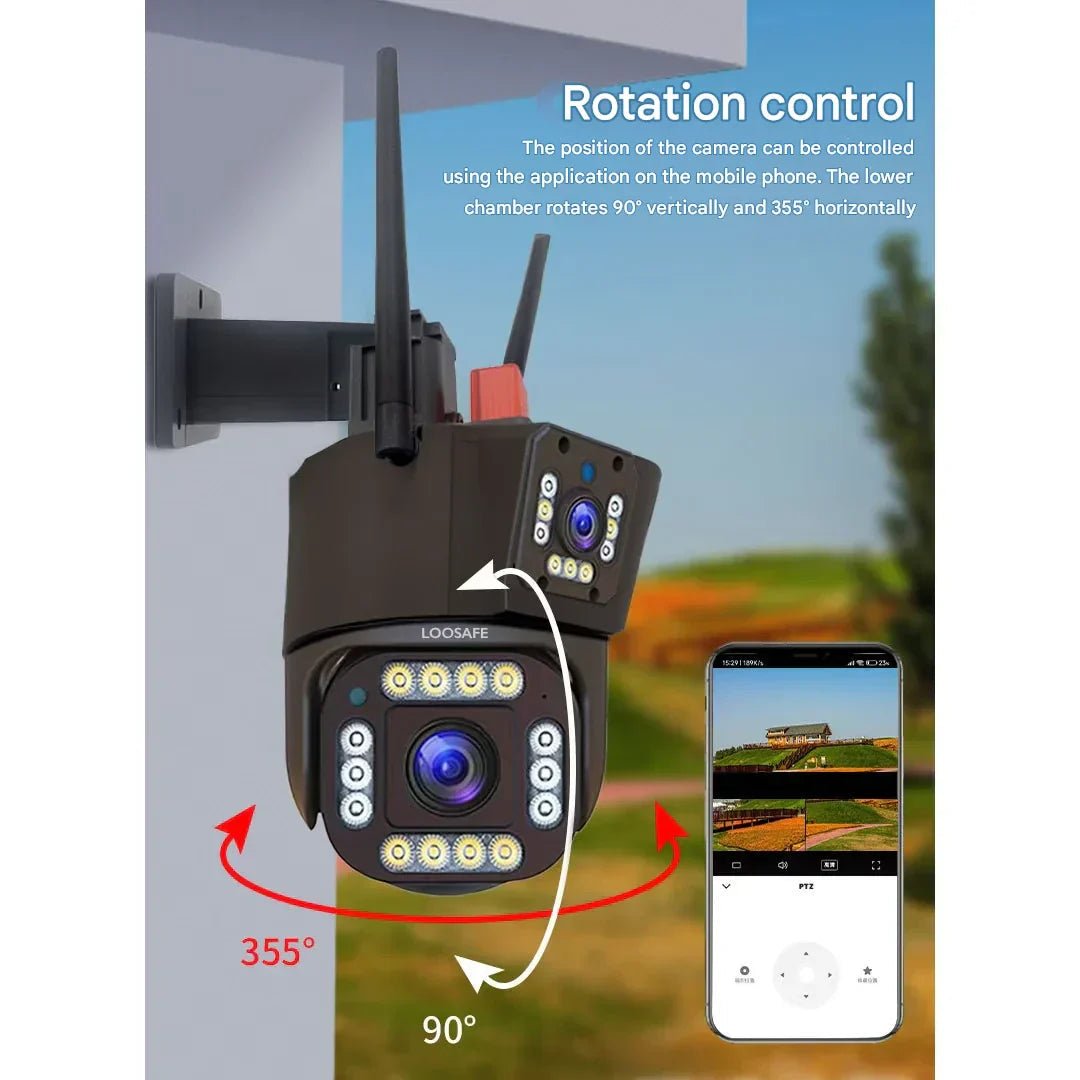 Advanced Solar Security Camera With 4K Wireless, 360 Degree Coverage, Outdoor Protection
